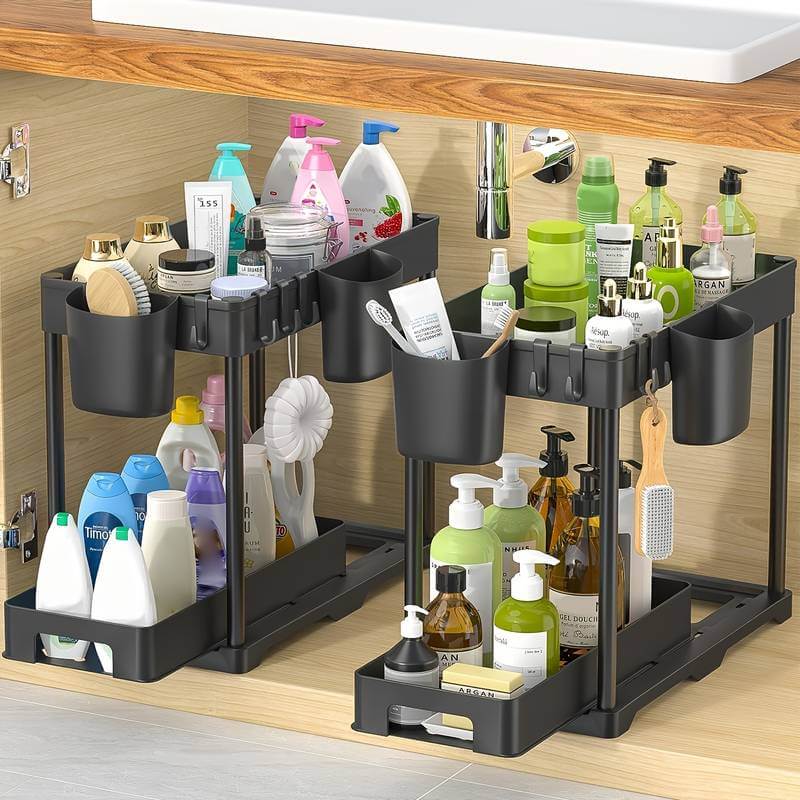 Organizador Multiusos com Gaveta e Ganchos