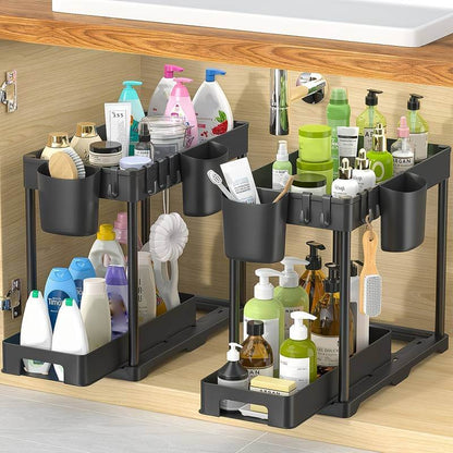 Organizador Multiusos com Gaveta e Ganchos