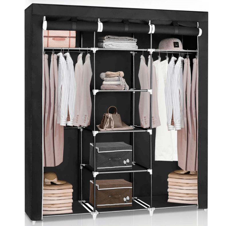 Guarda-Roupa Portátil em Tecido – Roupas e Sapatos Organizados